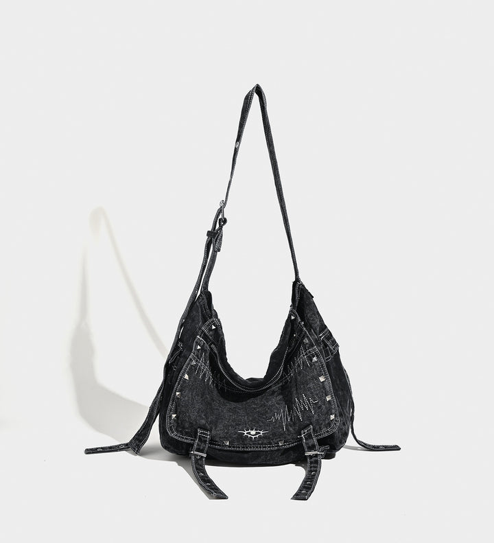Damen Designer Hobo-Tasche mit innovativem Denim-Design Nord Taschen