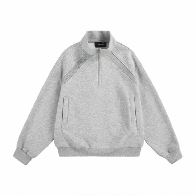 Unisex Halbzip-Sweatshirt mit Raglanärmeln, Eingrifftaschen und geripptem Saum Nord Taschen