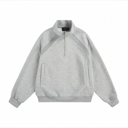 Unisex Halbzip-Sweatshirt mit Raglanärmeln, Eingrifftaschen und geripptem Saum Nord Taschen