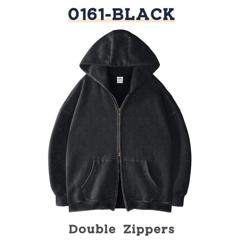 Unisex Oversized Kapuzenjacke mit Doppelreißverschluss und Kängurutaschen Nord Taschen