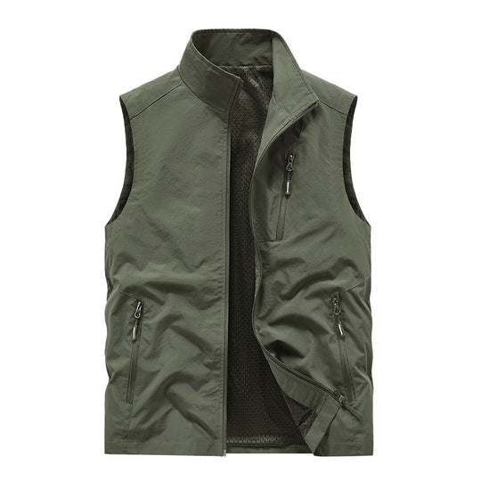 Herren Sportliche Outdoor-Weste mit funktionalen Reißverschlusstaschen Nord Taschen