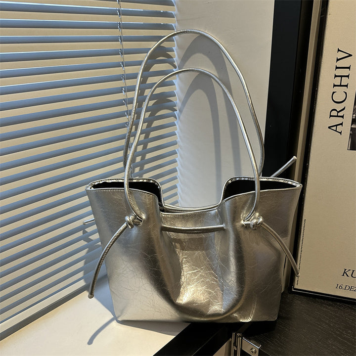Damen elegante Umhängetasche mit Kordelzug Nord Taschen