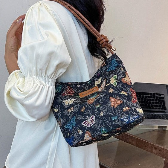 Damen Umhängetasche mit buntem Schmetterlingsdesign Nord Taschen