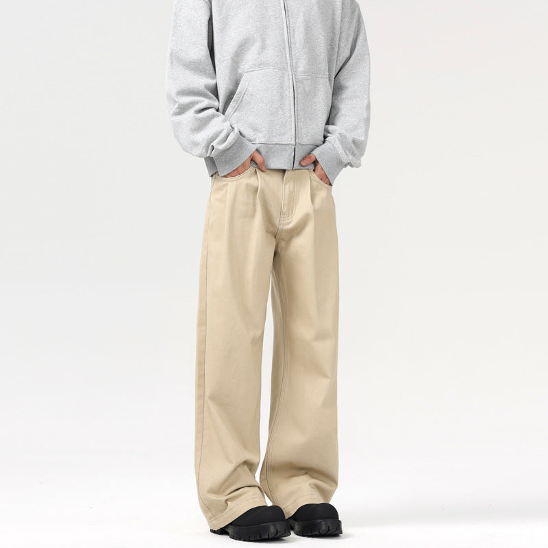 Herren Baggy-Twill-Hose mit tiefem Schritt und fließender Oversize-Silhouette Nord Taschen