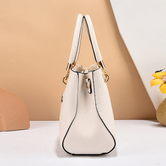 Arvani | Handtasche für Damen - Modische Tasche im minimalistischen Stil mit goldenen Details