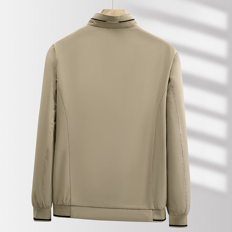Herren Leichte Urban-Windjacke mit Stehkragen, Zwei-Wege-Reißverschluss und Reißverschlusstaschen Nord Taschen