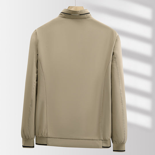 Herren Leichte Urban-Windjacke mit Stehkragen, Zwei-Wege-Reißverschluss und Reißverschlusstaschen Nord Taschen