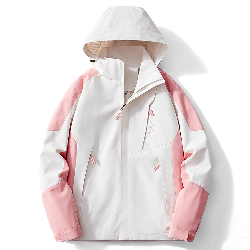 Herren Colorblock Softshell-Trekkerjacke mit Kapuze, verdeckten Reißverschlüssen und seitlichen Eingrifftaschen Nord Taschen
