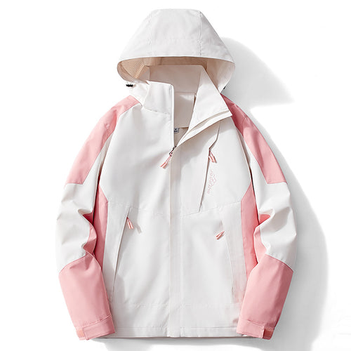 Herren Colorblock Softshell-Trekkerjacke mit Kapuze, verdeckten Reißverschlüssen und seitlichen Eingrifftaschen Nord Taschen