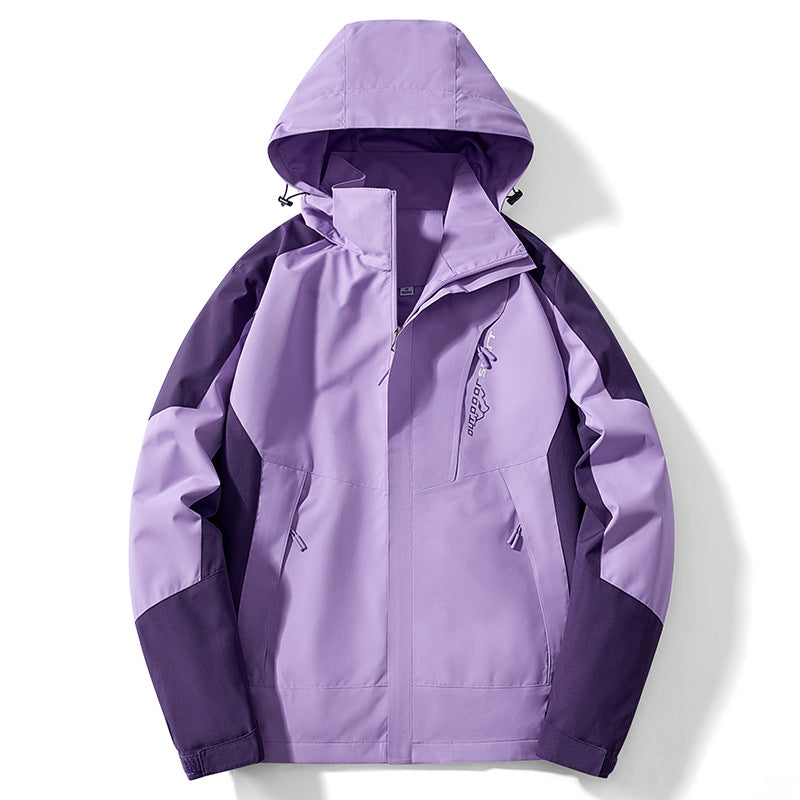 Herren Colorblock Softshell-Trekkerjacke mit Kapuze, verdeckten Reißverschlüssen und seitlichen Eingrifftaschen Nord Taschen