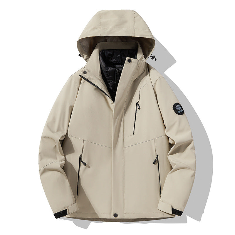Herren Dreifach kombinierbare Funktionsjacke mit abnehmbarer Steppweste Nord Taschen
