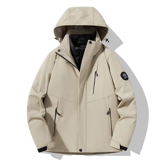Herren Dreifach kombinierbare Funktionsjacke mit abnehmbarer Steppweste Nord Taschen