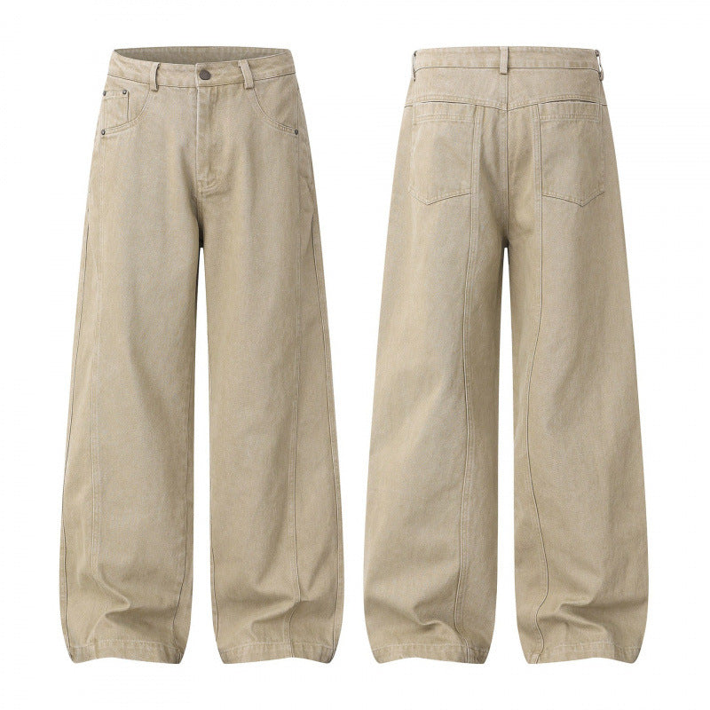 Damen Weite Highwaist-Ballonhose aus Baumwollmischung mit kastiger Silhouette Nord Taschen