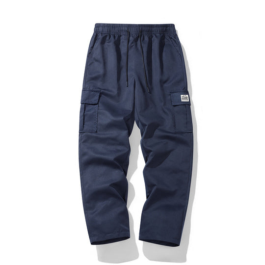 Herren Lässige Cargo-Jogginghose mit elastischem Tunnelzugbund, Mehrfachtaschen & tapered Bein Nord Taschen