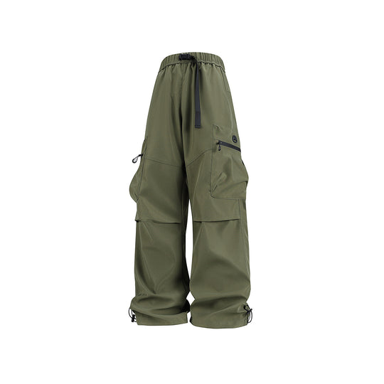 Herren Weite technische Cargo-Hose mit Multifachtaschen, Tunnelzug und verstellbaren Beinabschlüssen Nord Taschen