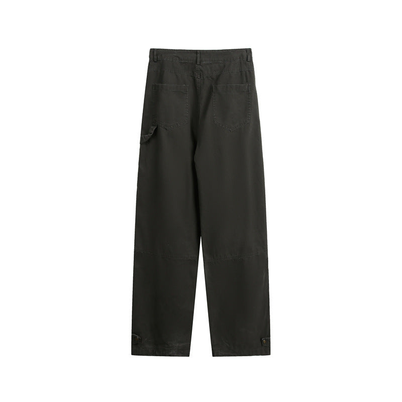 Damen Weite High‑Waist Cargo‑Hose mit Multifunktionstaschen und verstellbarem Saum Nord Taschen