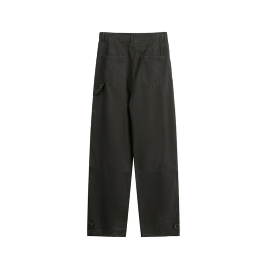 Damen Weite High‑Waist Cargo‑Hose mit Multifunktionstaschen und verstellbarem Saum Nord Taschen