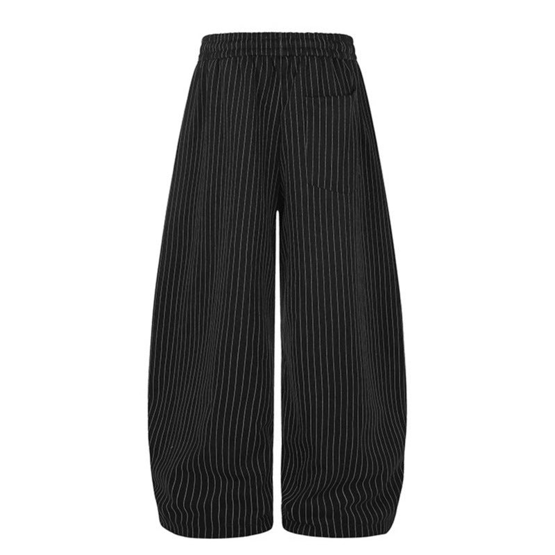 Damen Weite Palazzo-Sweathose mit Nadelstreifen, Sternprint & verstellbarem Saum Nord Taschen