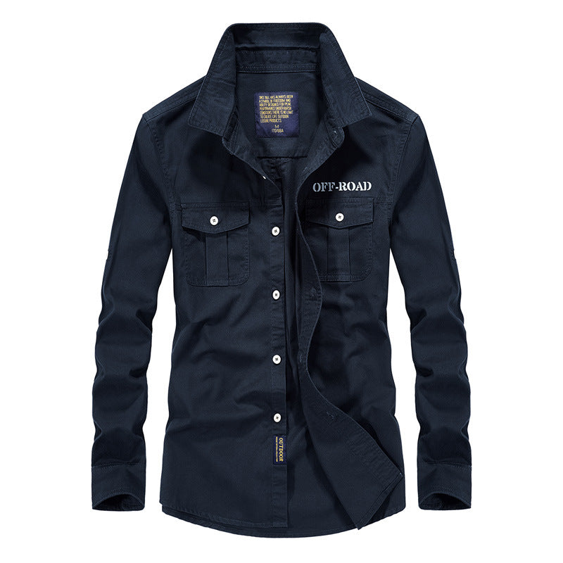 Herren Field-Hemdjacke mit Brusttaschen und Offroad-Print Nord Taschen