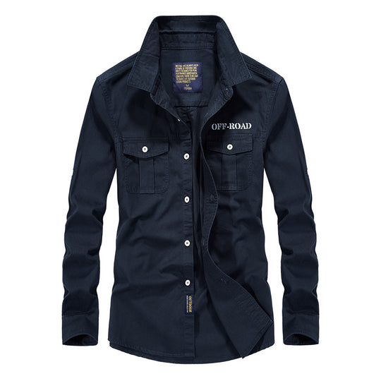 Herren Field-Hemdjacke mit Brusttaschen und Offroad-Print Nord Taschen