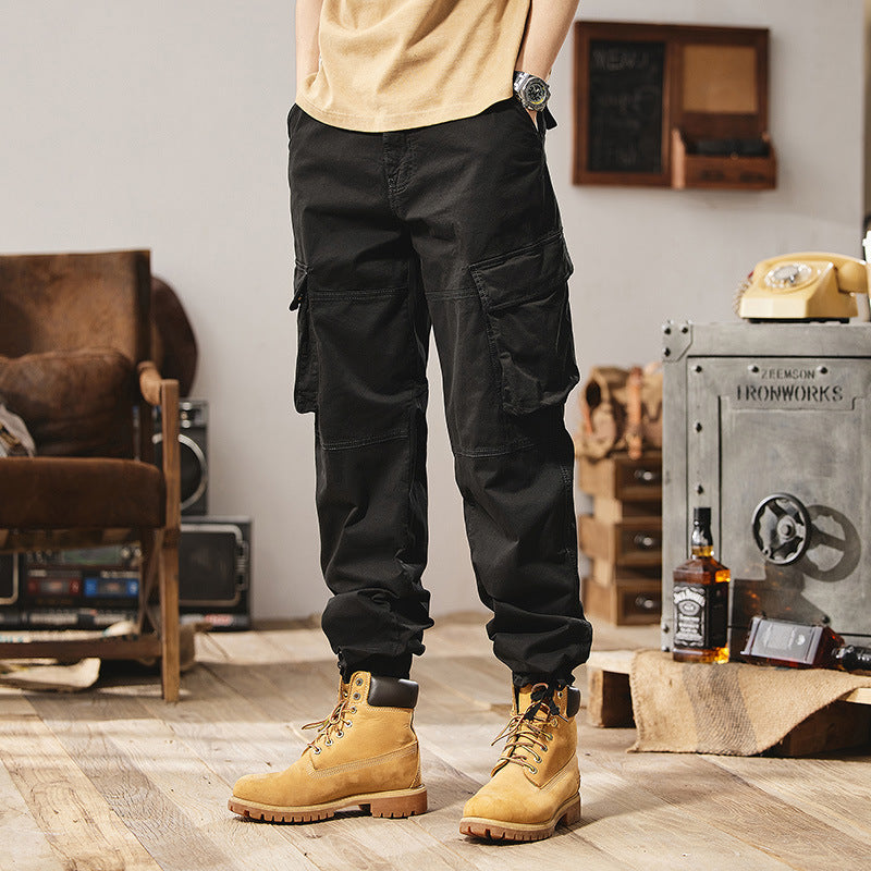 Herren Robuste Utility-Cargo-Hose mit Mehrfachtaschen, verstärkten Kniepaneelen und geradem Bein Nord Taschen