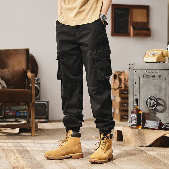 Herren Robuste Utility-Cargo-Hose mit Mehrfachtaschen, verstärkten Kniepaneelen und geradem Bein Nord Taschen