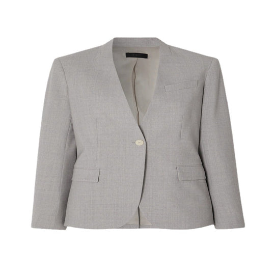 Damen Maßgeschneiderter Hosenanzug mit weitem Bein und einreihigem Blazer Nord Taschen