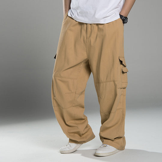 Herren Oversized Cargo-Hose mit weitem Bein, Mehrfach-Taschen und verstärkten Nähten Nord Taschen