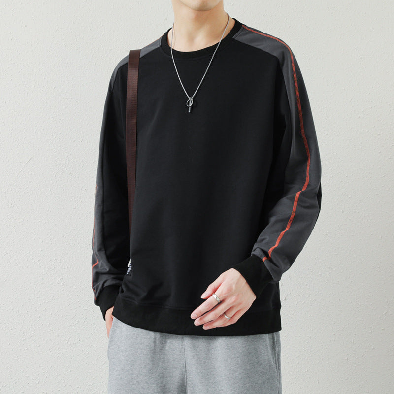 Herren Oversize-Sweatshirt mit kontrastierenden Ärmeln, Flachnaht-Details und Rippbündchen Nord Taschen