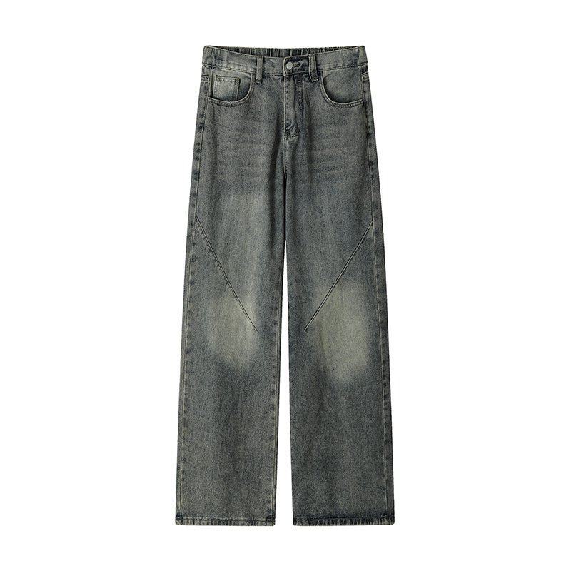 Damen Extraweite Baggy-Jeans im Palazzo-Cut mit tiefem Schritt und diagonalem Nahtpaneel Nord Taschen