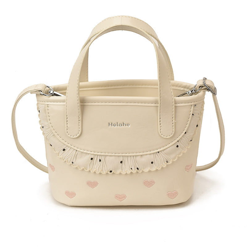 Damen modische Handtasche mit verspieltem Rüschendesign Nord Taschen