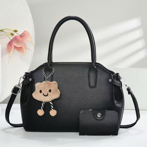 Damen modische Handtasche mit abnehmbarem Zubehör und kreativem Anhänger Nord Taschen
