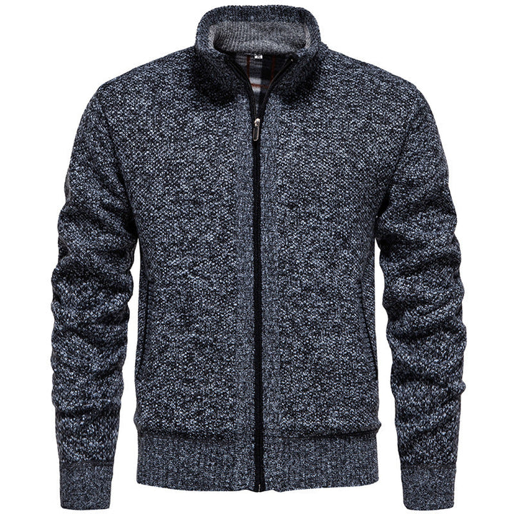 Herren Strickjacke mit hohem Kragen und praktischem Reißverschluss Nord Taschen