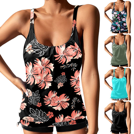 Damen Tankini-Set mit femininem Design und modischen Akzenten