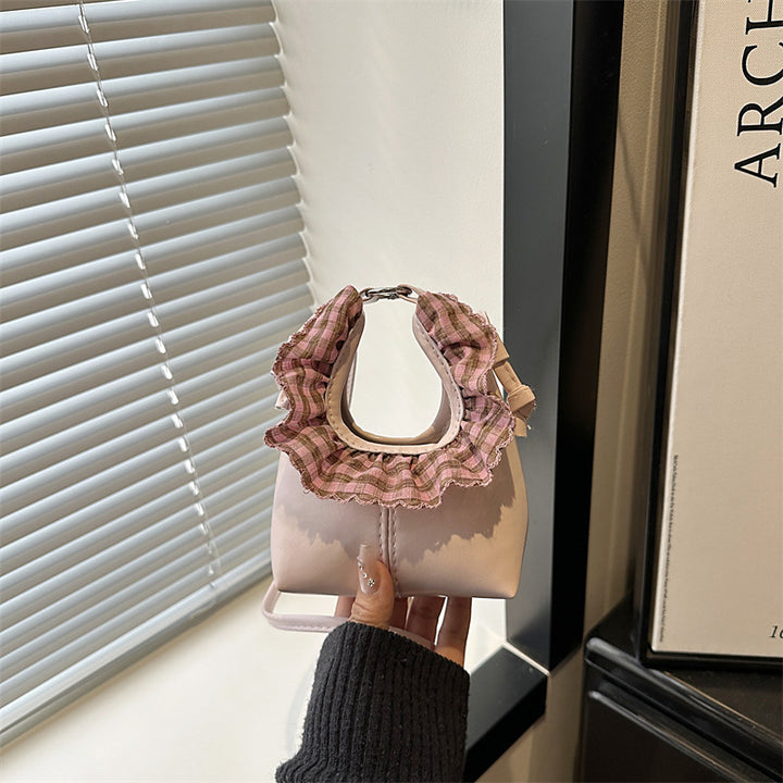 Damen Designer Tasche mit rüschenverziertem Griff Nord Taschen