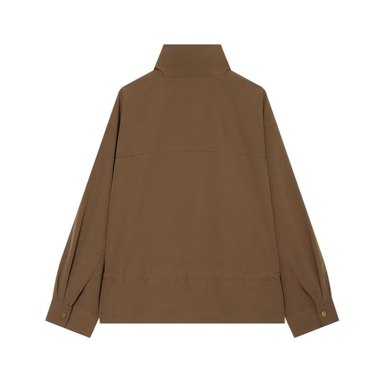Damen Leichte Fieldjacke mit Stehkragen, Tunnelzugtaillierung und verdeckter Druckknopfleiste Nord Taschen