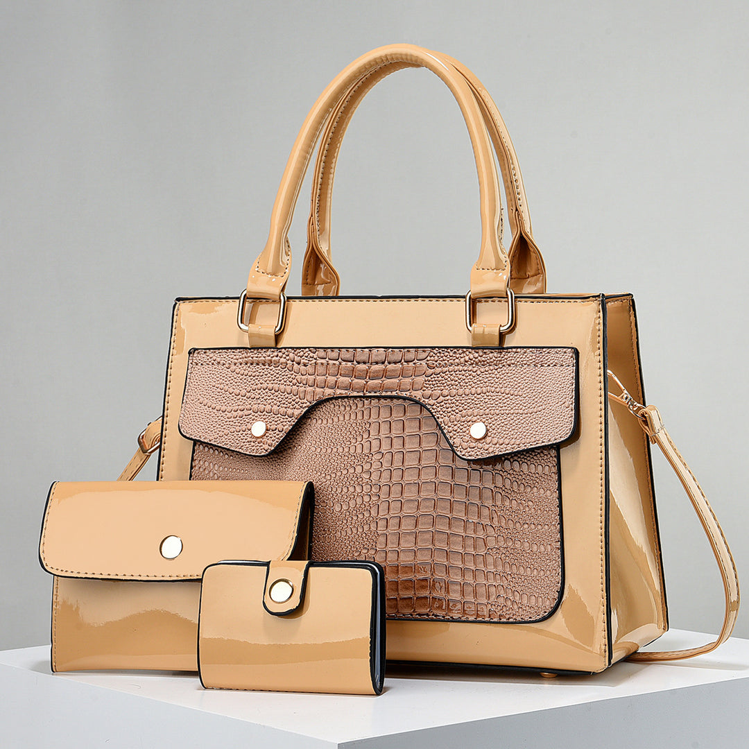 Damen elegante Handtasche mit strukturiertem Mustermix Nord Taschen