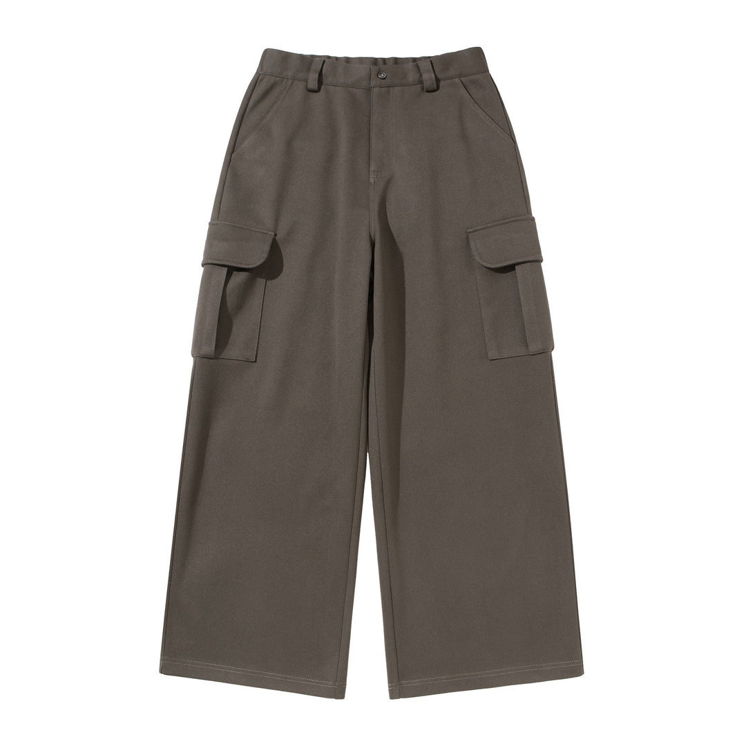 Damen Cropped Cargo-Hose mit weitem Bein und aufgesetzten Taschen Nord Taschen