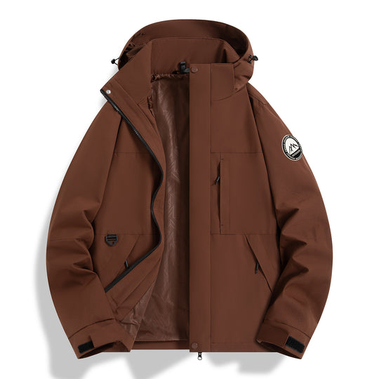 Damen Wasserfeste technische Kapuzenjacke mit verschweißten Nähten und verstellbaren Bündchen Nord Taschen