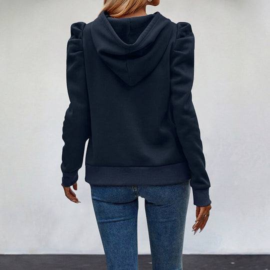 Damen Modischer Pullover mit Puffärmeln Nord Taschen