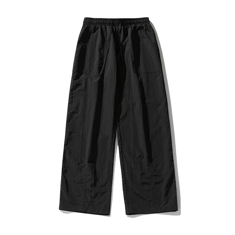 Damen Leichte Palazzohose im Leinen‑Baumwollmix mit elastischem Bund, Kordelzug und aufgesetzten Fronttaschen Nord Taschen