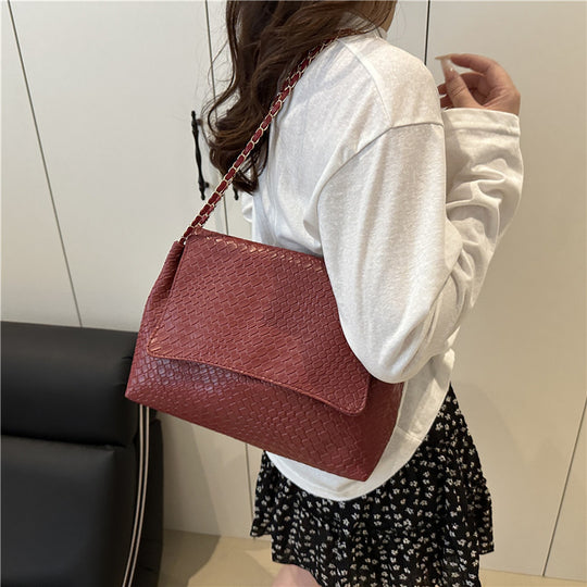 Damen Schultertasche aus hochwertigem geflochtenem Leder Nord Taschen