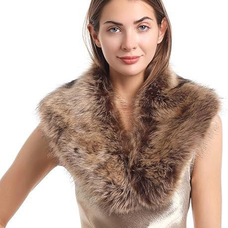 Damen Abnehmbare Kunstpelz‑Stola mit voluminösem Schalkragen Nord Taschen