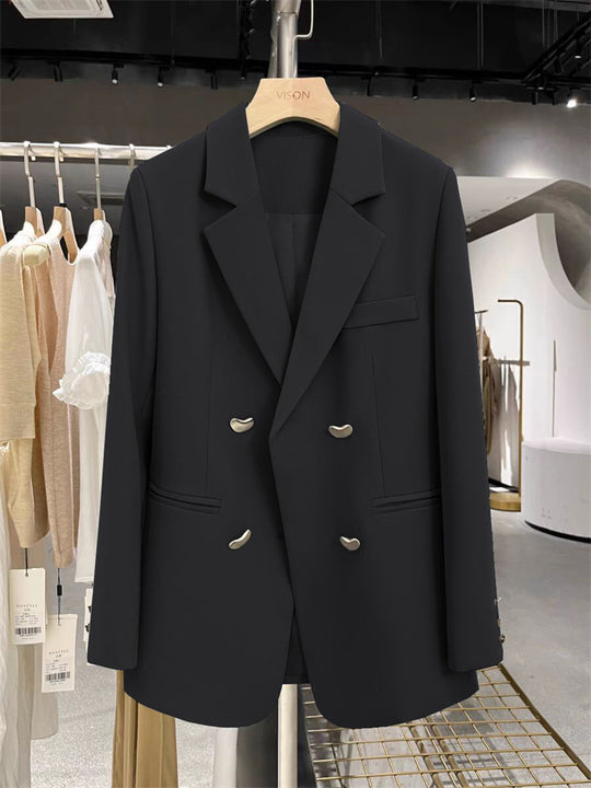 Damen Modischer Zweireiher Blazer Nord Taschen