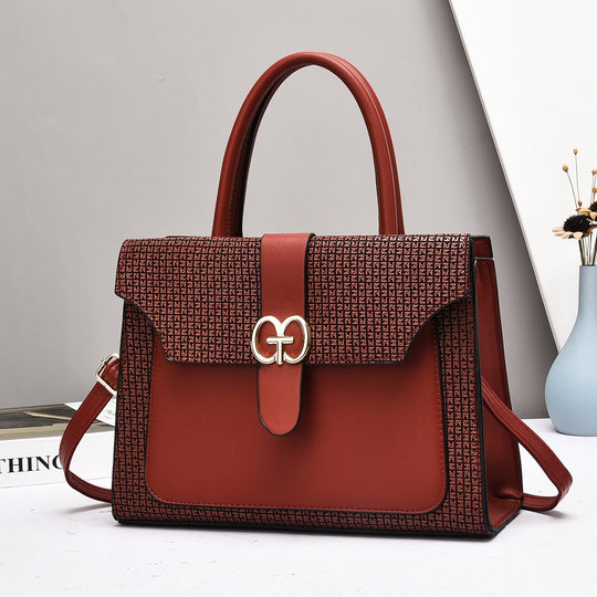 Damen elegante Henkeltasche mit strukturiertem Design und abnehmbarem Schulterriemen Nord Taschen