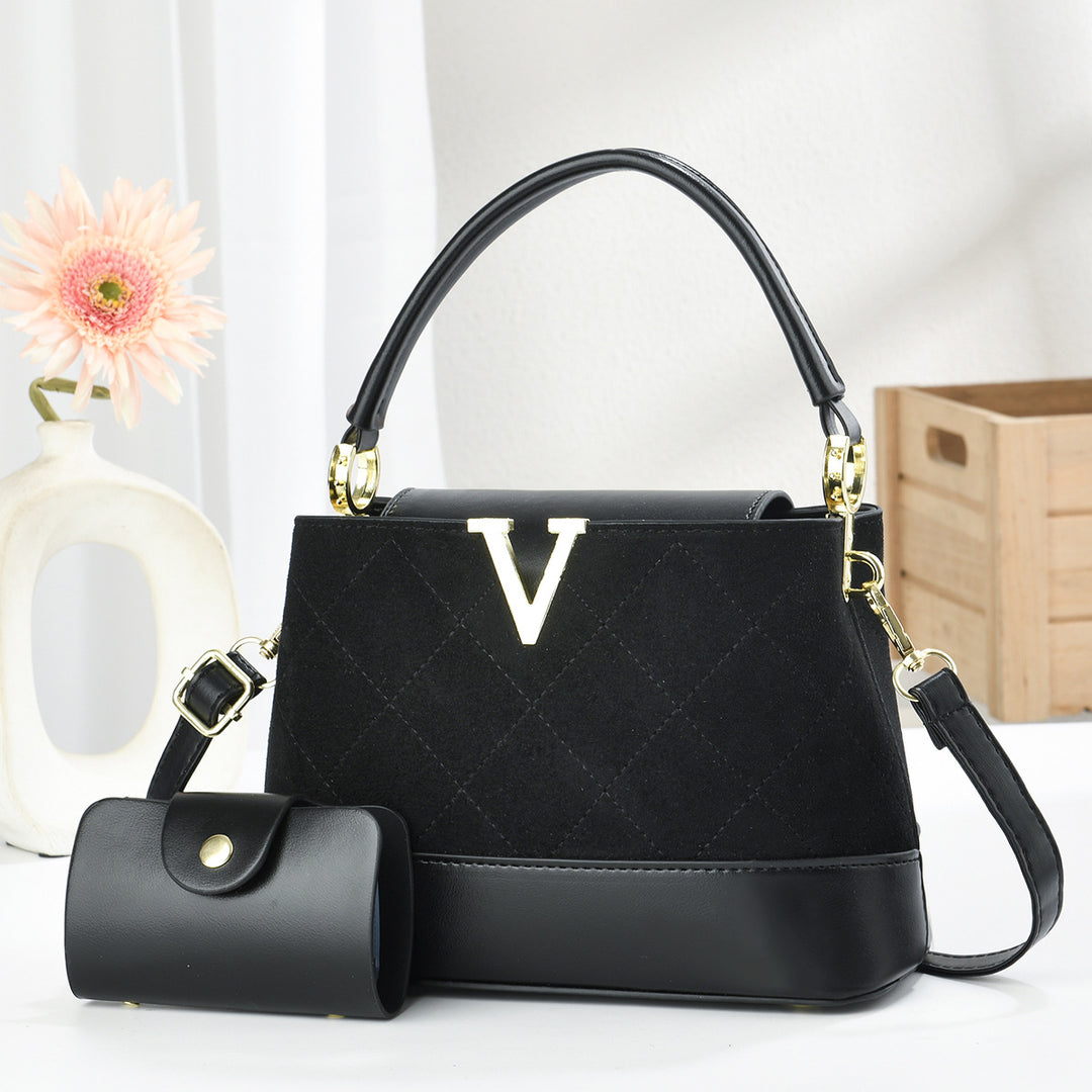 Damen elegante Handtasche mit luxuriösem Steppdesign und abnehmbarer Clutch Nord Taschen