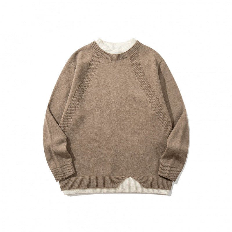 Unisex Feinstrickpullover mit Raglannaht und dreieckigem Saumbesatz Nord Taschen