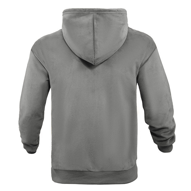 Herren sportlicher Zip-Hoodie aus atmungsaktivem Material mit Taschen