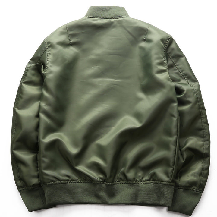 Herren  klassische Bomberjacke aus wasserabweisendem Nylon mit gerippten Bündchen und Ärmeltasche Nord Taschen