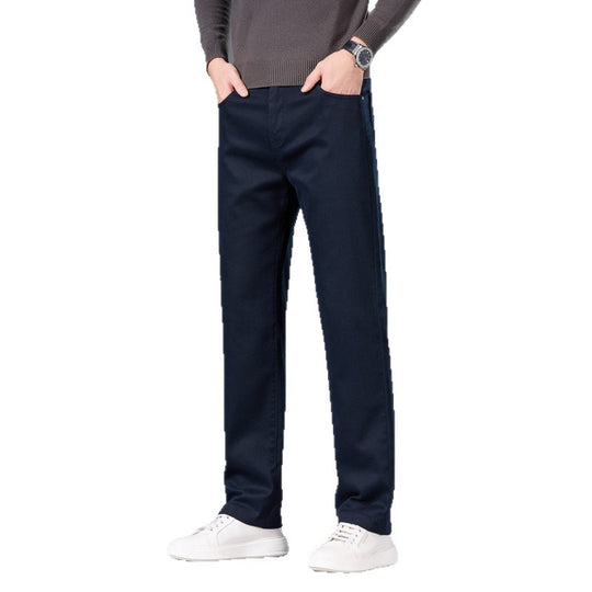 Herren Entspannte Baumwoll-Twill-Chinohose mit geradem Bein Nord Taschen